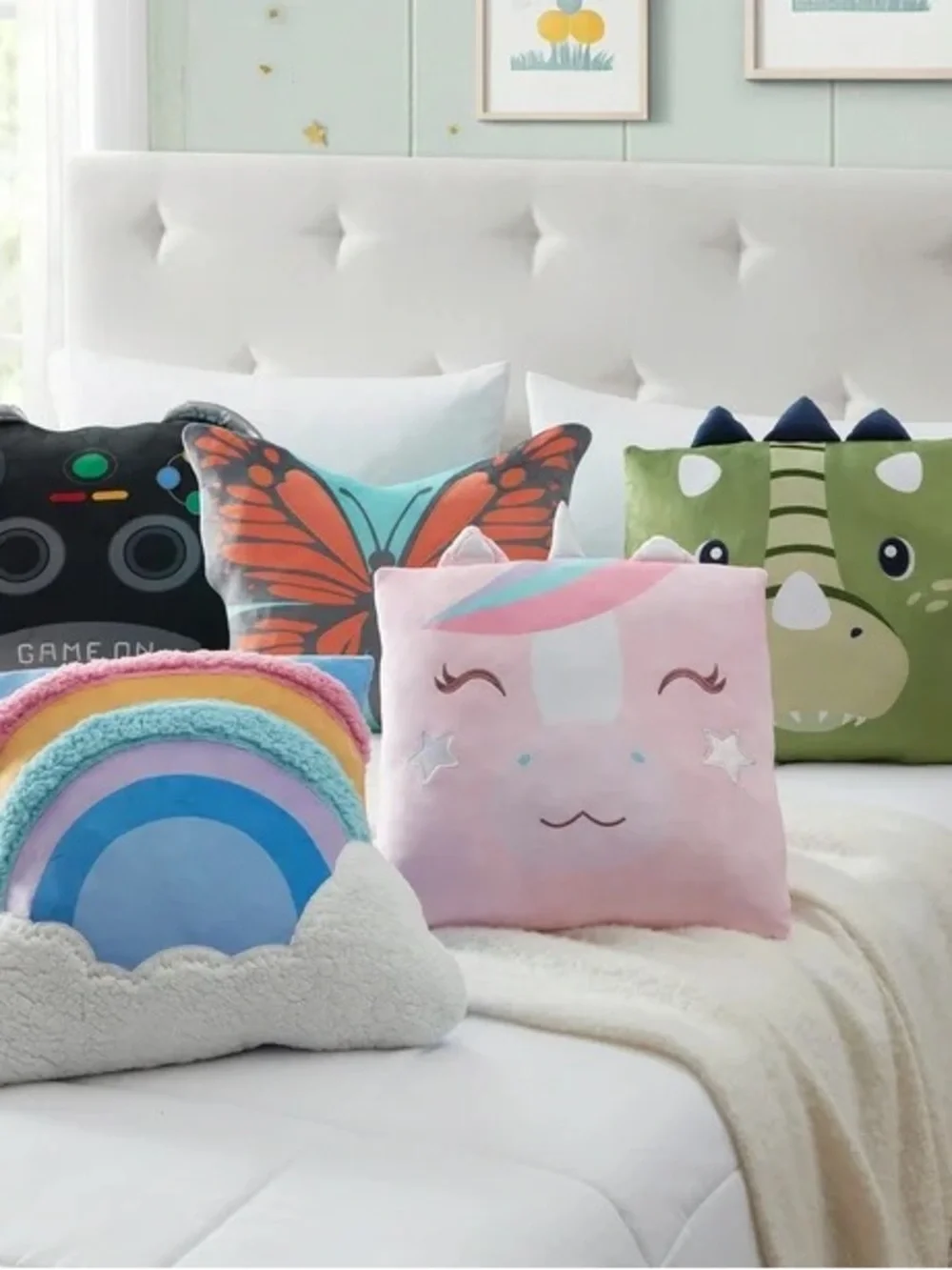Pink Unicorn Decorative Pillow ( 18x18)